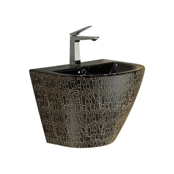 LT-501-HE-BL2 black wall-hung-basins