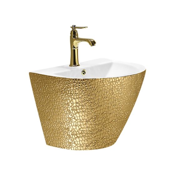 LT-501-HE-GW1 gold wall-hung-basins