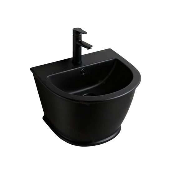LT-5114-M-BL black wall-hung-basins