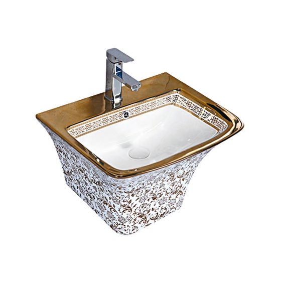 LT-514-GID-CT-18 patterned wall-hung-basins