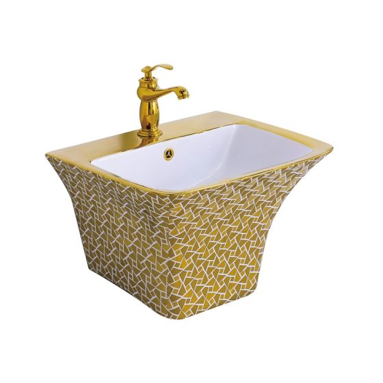 LT-514-GID-CT-8 gold wall-hung-basins