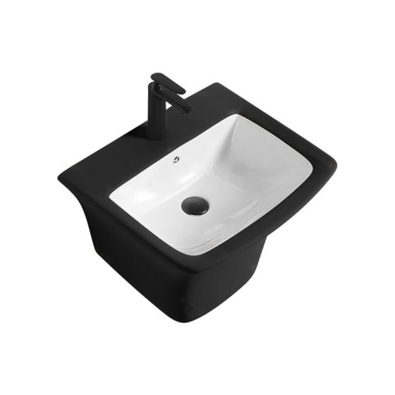 LT-514-M-BLW black wall-hung-basins