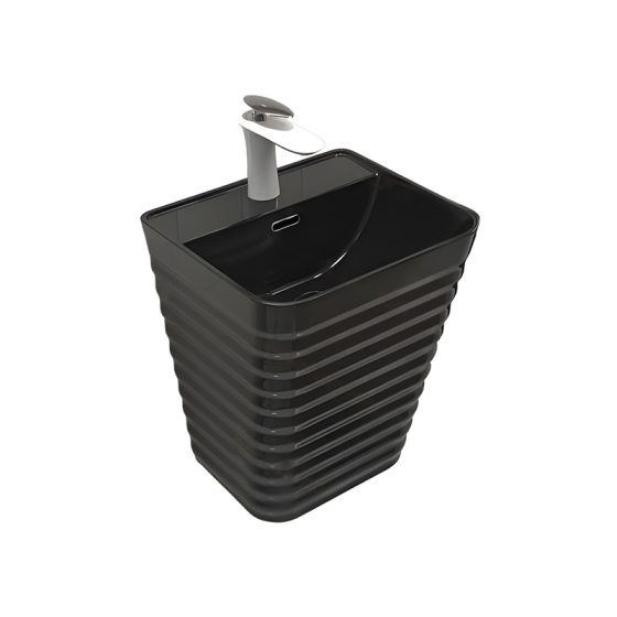 LT-5145-CG-BL black wall-hung-basins