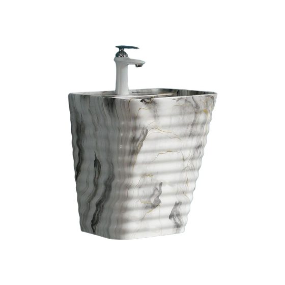 LT-5145-DP-1 patterned wall-hung-basins