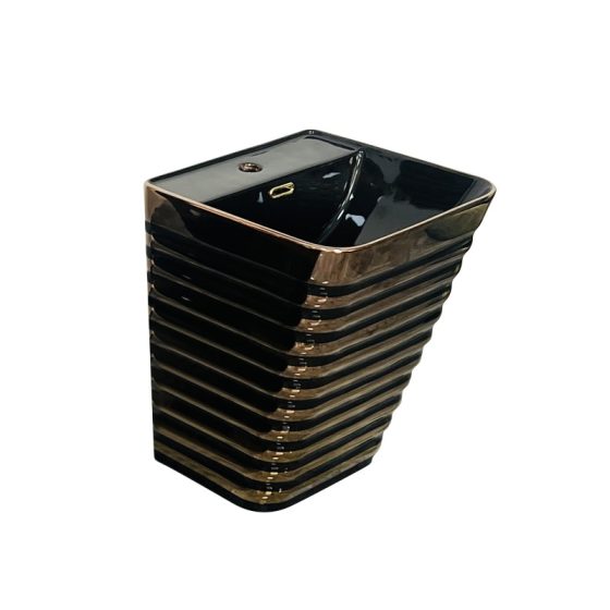 LT-5145-GI-BLRGL black wall-hung-basins