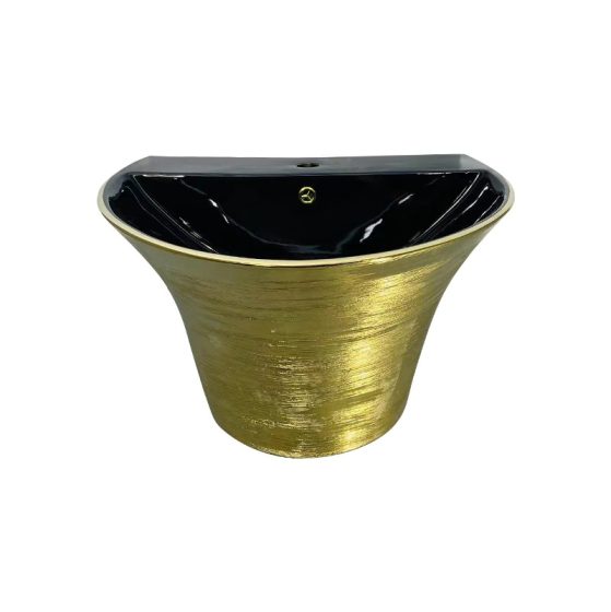LT-518-BS-PGBL gold wall-hung-basins
