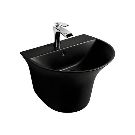 LT-518-M-BL black wall-hung-basins