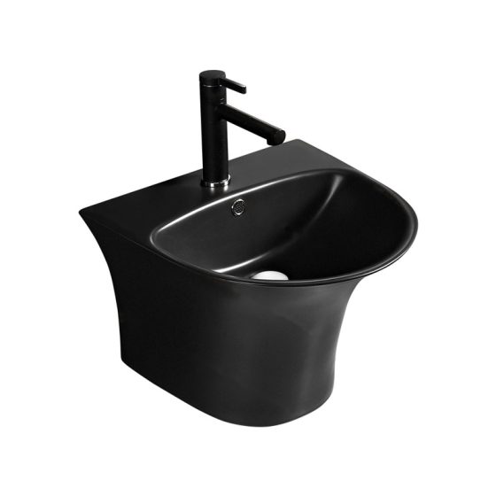 LT-519-M-BL black wall-hung-basins