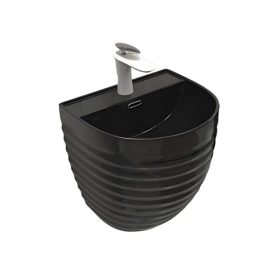 LT-5230-CG-BL black wall-hung-basins