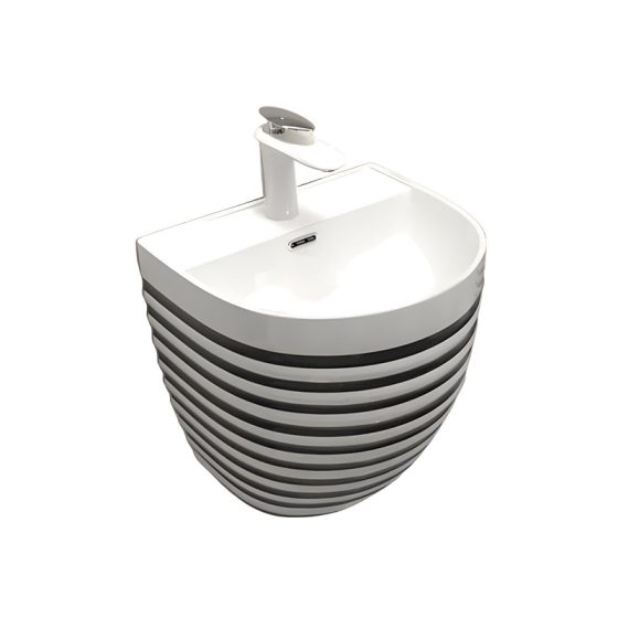 LT-5230-CP-WSBL1 patterned wall-hung-basins