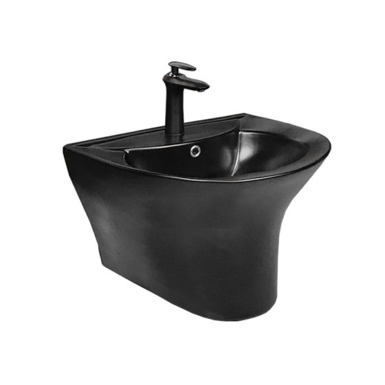 LT-525-M-BL black wall-hung-basins