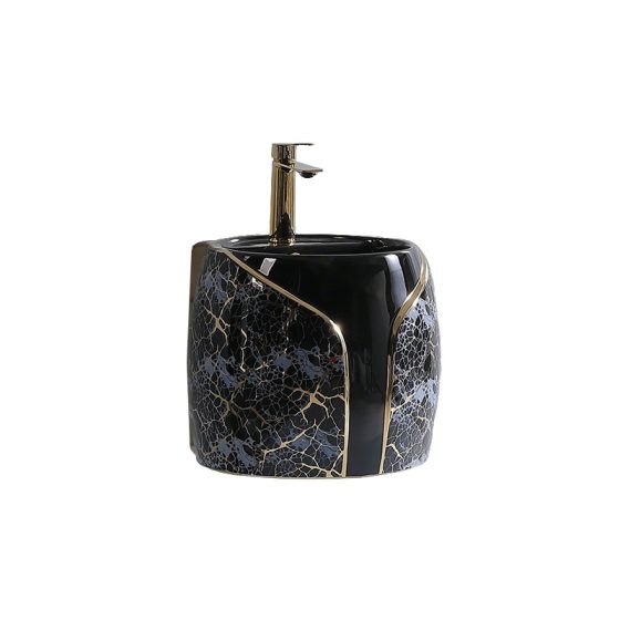 LT-5275-GID-BLG black wall-hung-basins
