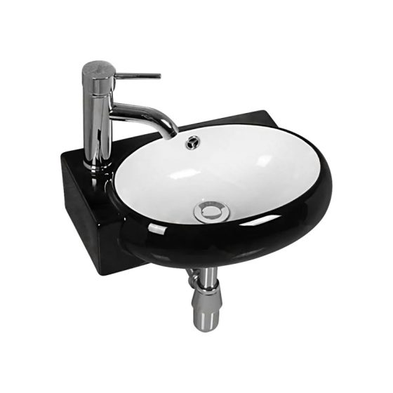 LT-551L-CG-BLW black wall-hung-basins