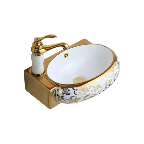 LT-551L-GID-CT-1 gold wall-hung-basins