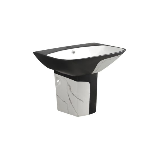 LT-583P-DP-WBL black wall-hung-basins