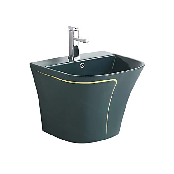 LT-587-CG-BGGL black wall-hung-basins