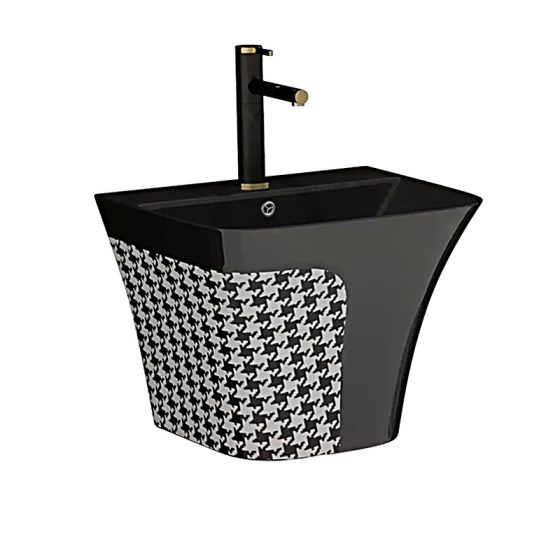 LT-587-CG-BL1 black wall-hung-basins