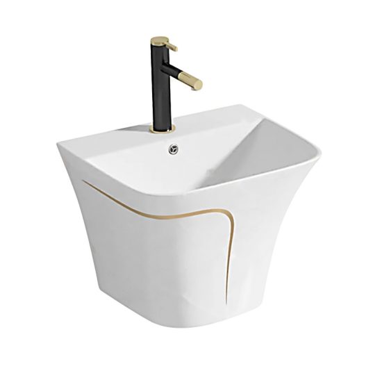 LT-587-CG-GL white wall-hung-basins
