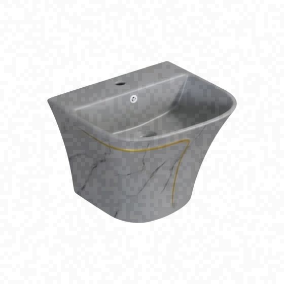 LT-587-DP-M-DGGL grey wall-hung-basins