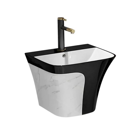LT-587-DP-WBL black wall-hung-basins