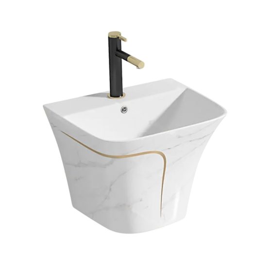 LT-587-DP-WGL white wall-hung-basins