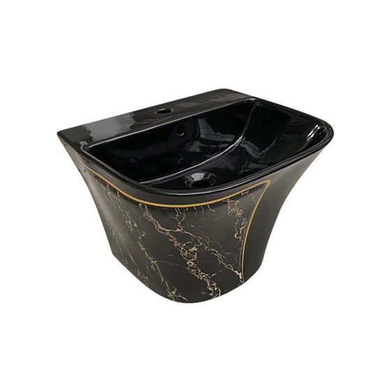 LT-587-GID-BLG black wall-hung-basins