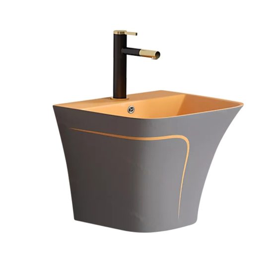 LT-587-M-DGOL patterned wall-hung-basins