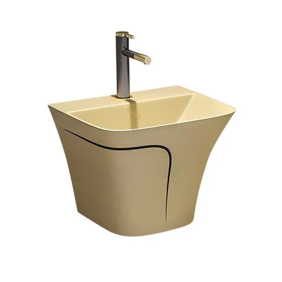 LT-587-M-YBLL gold wall-hung-basins