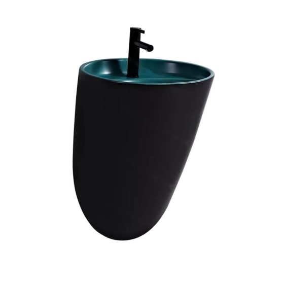 LT-588-M-BLBG black wall-hung-basins