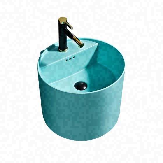 LT-599-M-TC colored wall-hung-basins