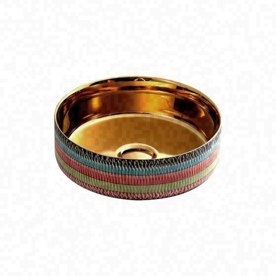 LT-6145-CP-CBGD patterned art-basins