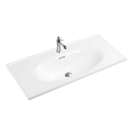 LT-740C white countertop-basins