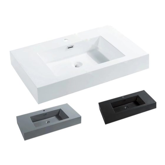 LT-770 white countertop-basins