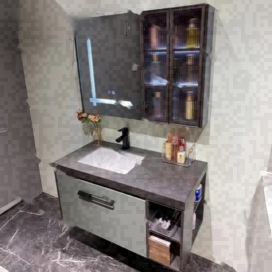 LT-BC2063深灰+浅绿门板 bathroom cabinets