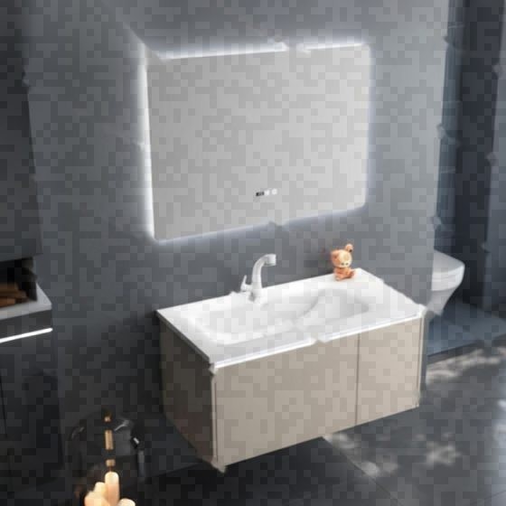 LT-BC2077肤感米奇灰+镜子 bathroom cabinets