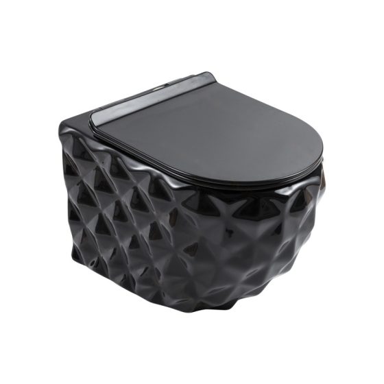 LT-WHT4020-CG-BL black wall-hung-toilets