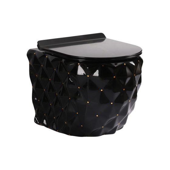 LT-WHT4020-CG-BLG1 black wall-hung-toilets