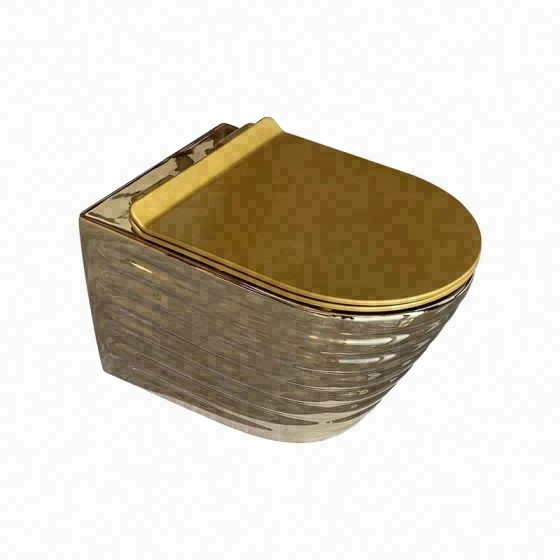 LT-WHT4021-GI-PG gold wall-hung-toilets