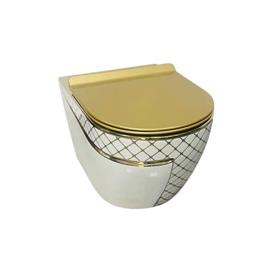LT-WHT4029-GID-GDW3 gold wall-hung-toilets