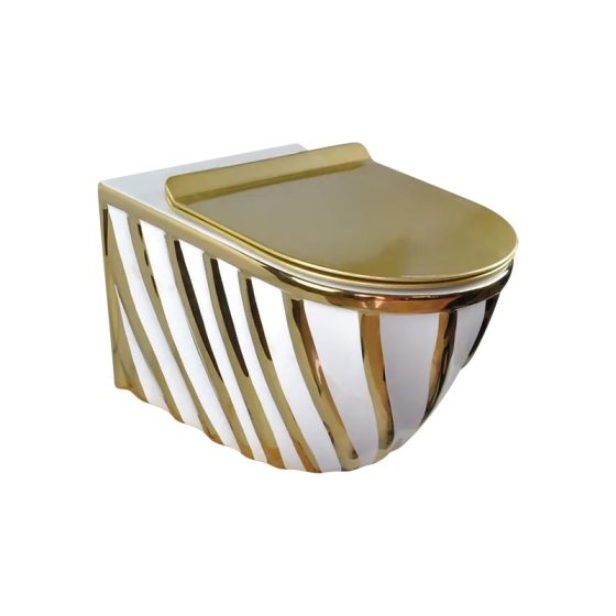 LT-WHT4032-GI-WGL gold wall-hung-toilets