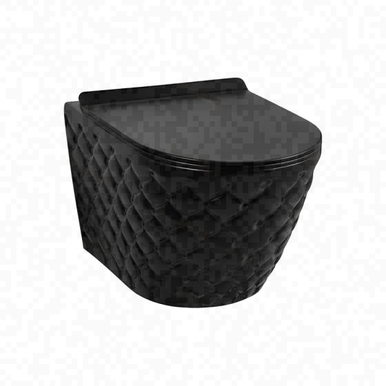 LT-WHT4040-M-BL black wall-hung-toilets
