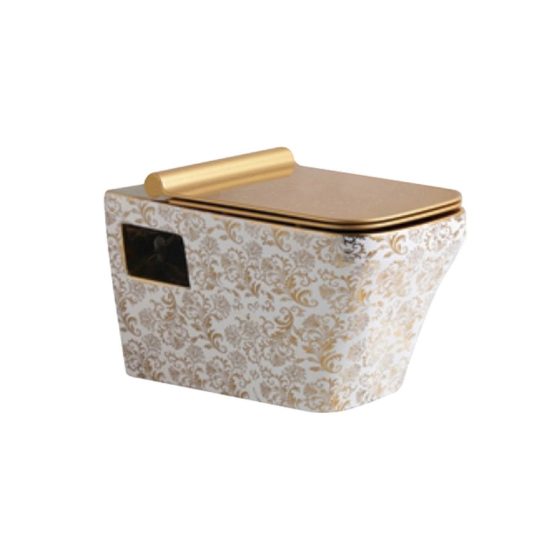 LT-WHT4053-GID-CT-20 patterned wall-hung-toilets
