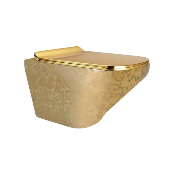 LT-WHT4076-GID-G1 gold wall-hung-toilets