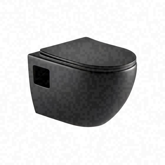 LT-WHT471-M-BL black wall-hung-toilets