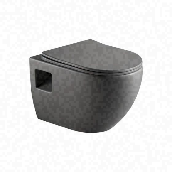 LT-WHT471-M-GR black wall-hung-toilets