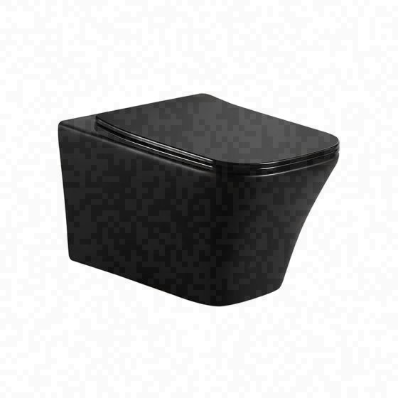 LT-WHT495-M-BL black wall-hung-toilets